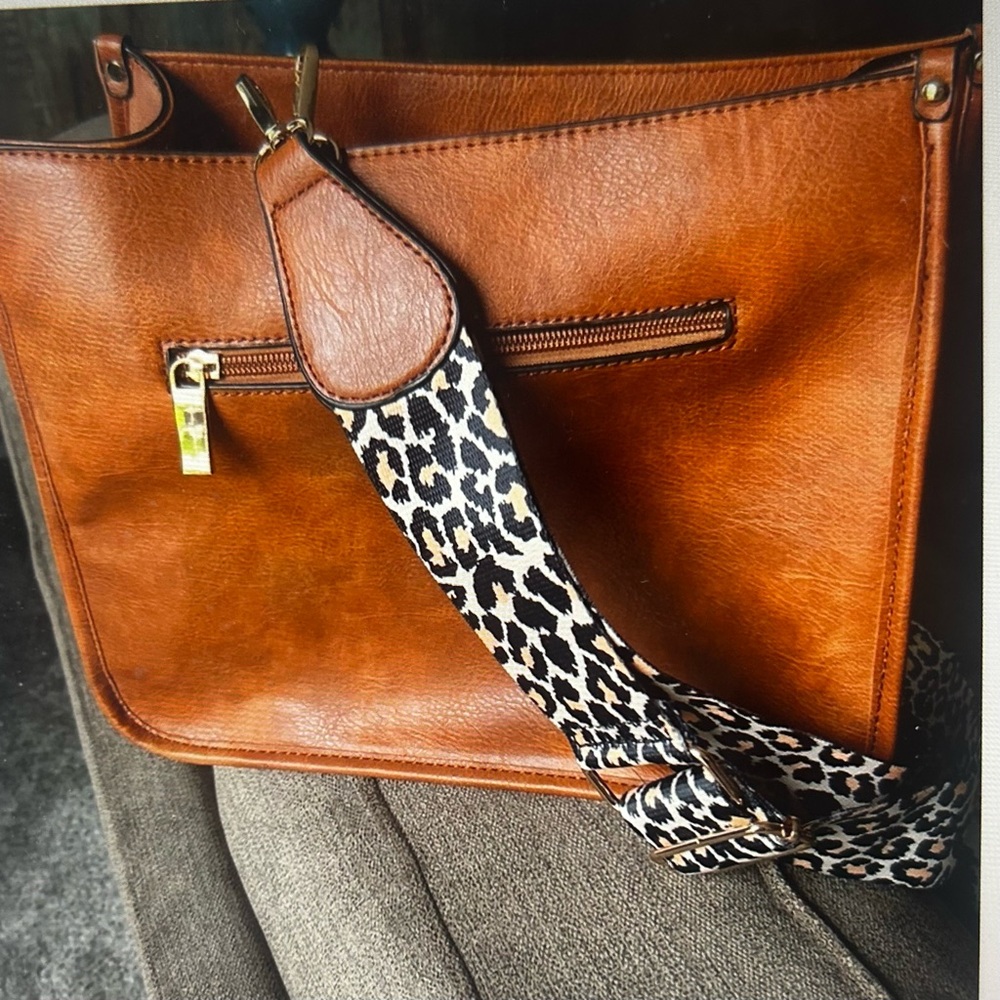 Leopard Print Strap Bag